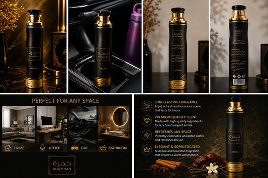 Lattafa Khamrah Air Freshener Spray – Long Lasting Luxury Scent