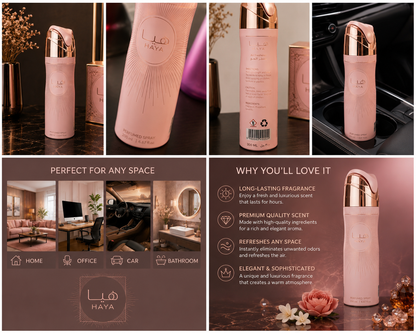 Lattafa Haya Air Freshener Spray – Luxury Floral Home Fragrance