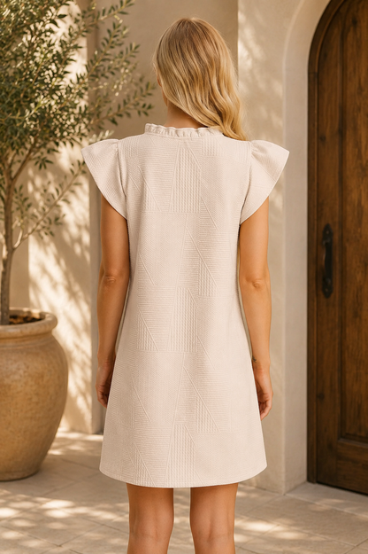 The Ruffle Neck Mini Dress